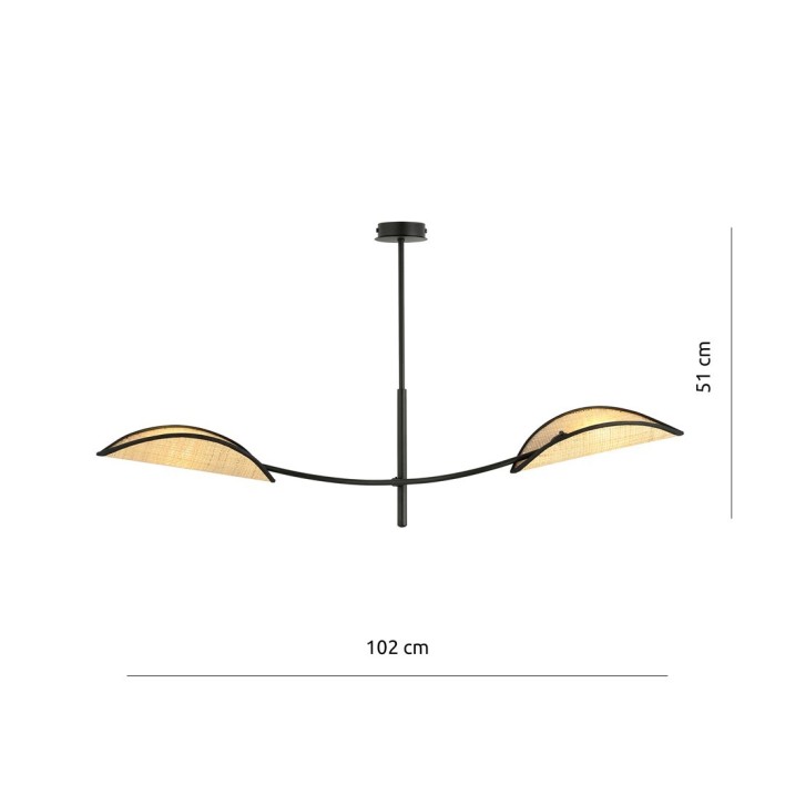 LOTUS 2 BLACK/RATTAN