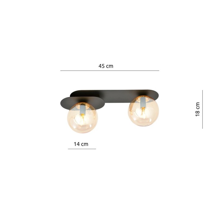 PLAZA 2 BLACK/MIODOWY