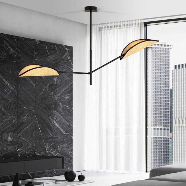 VENE 2 BLACK/RATTAN
