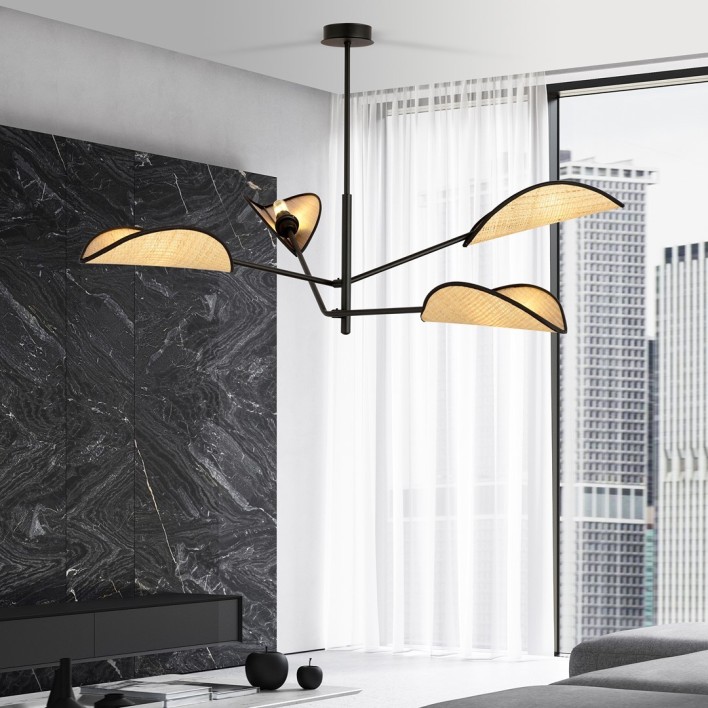 VENE 4 BLACK/RATTAN