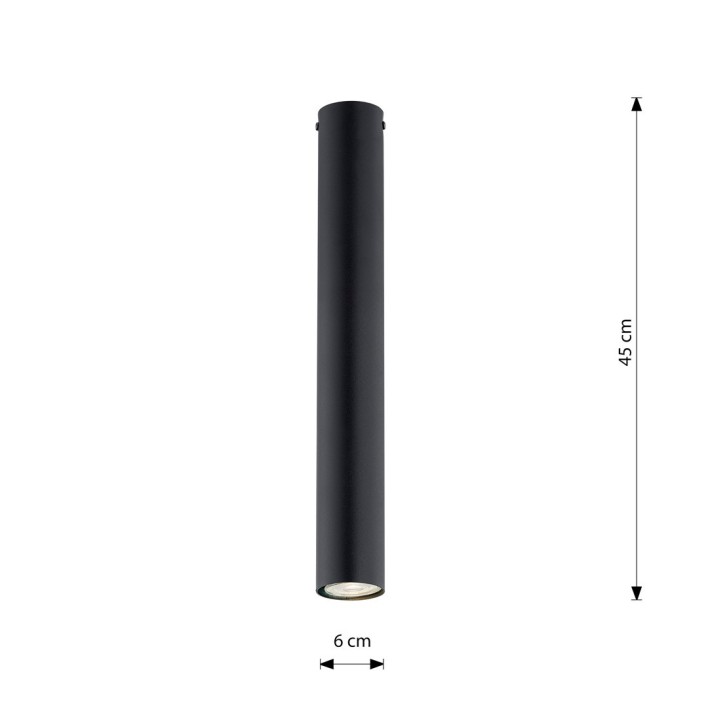 TECNO 1L BLACK oprawa oświetleniowa