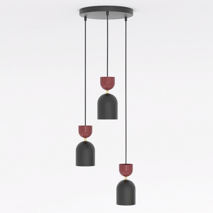 GAUDI 3PREM BLACK BURGUNDY