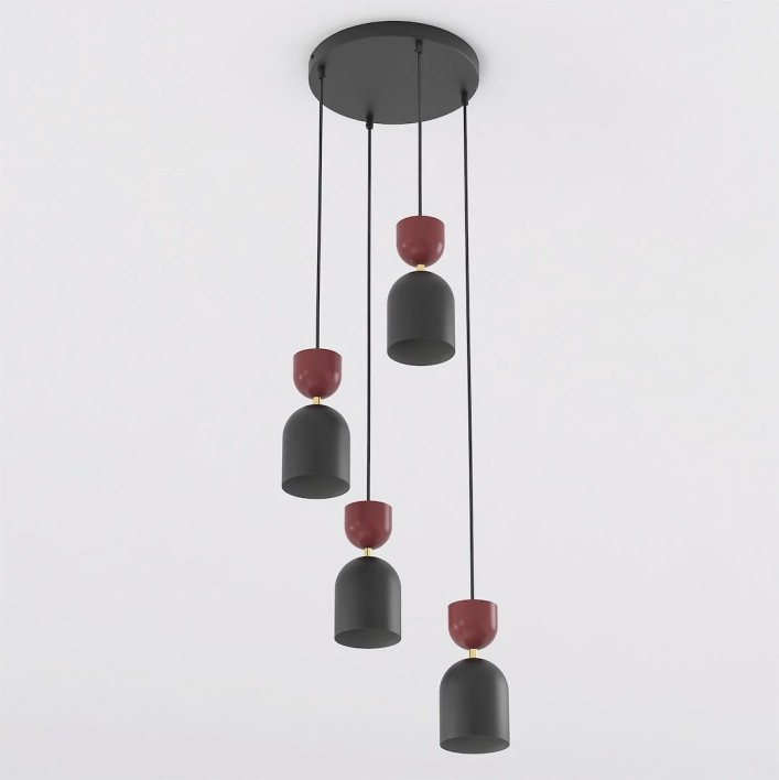 GAUDI 4PREM BLACK BURGUNDY