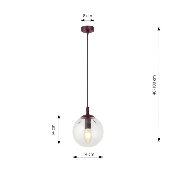 COSMO 1 BURGUNDY TRANSPARENT