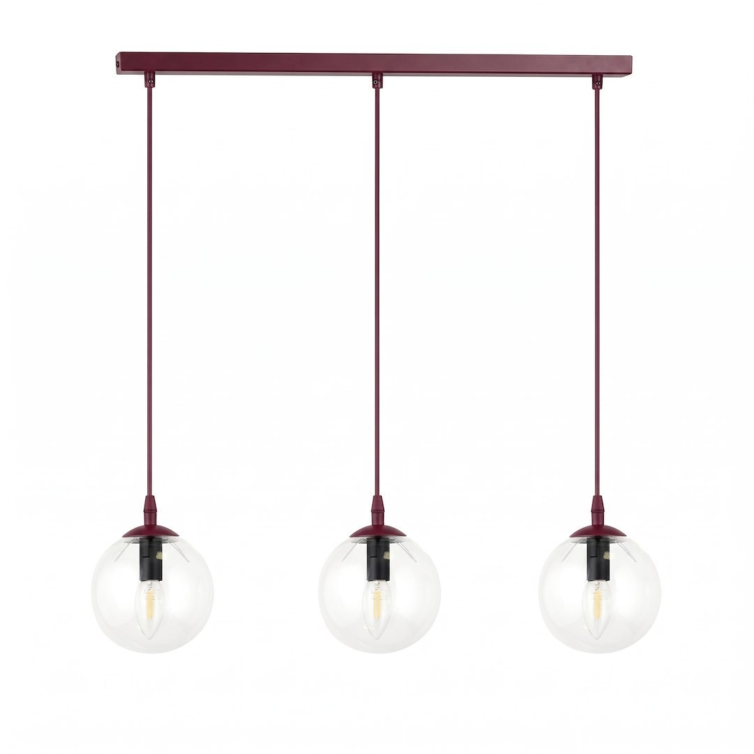 COSMO 3 BURGUNDY TRANSPARENT