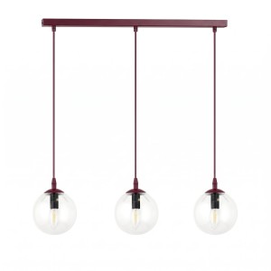 COSMO 3 BURGUNDY TRANSPARENT