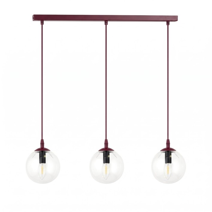 COSMO 3 BURGUNDY TRANSPARENT