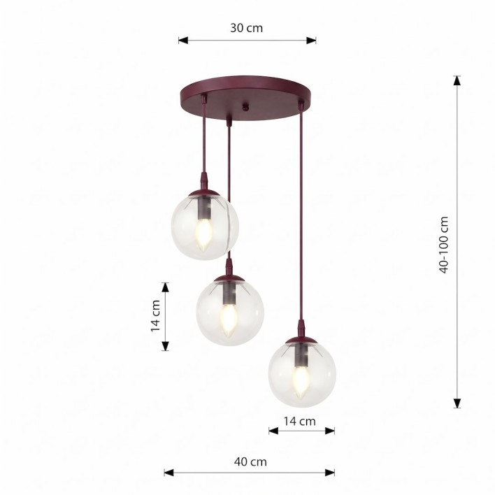 COSMO 3PREM BURGUNDY TRANSPARENT