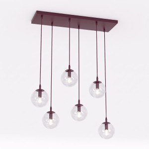 COSMO 6 BURGUNDY TRANSPARENT