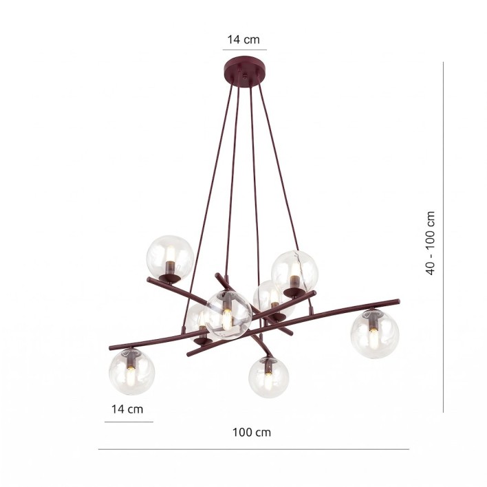 ESSA 8 BURGUNDY TRANSPARENT