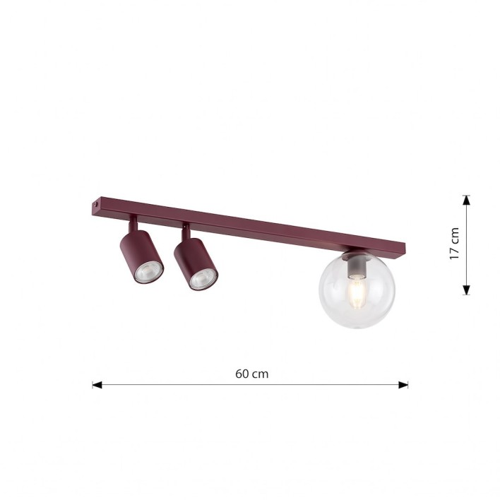 BASTER 3 BURGUNDY TRANSPARENT