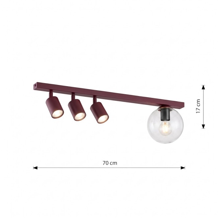 BASTER 4 BURGUNDY TRANSPARENT