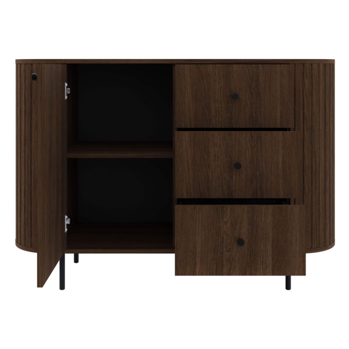 Komoda OVALIO 813 1D3S Dąb dunin Otwarta Front.jpg