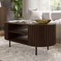 Stolik kawowy OVALIO 100cm | Typ 200 | Dąb Dunin | Czarne nogi-2
