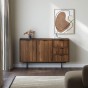 Komoda dwudrzwiowa z 3 szufladami EDISON | Warmia Walnut | SZYBKA WYSYŁKA-2