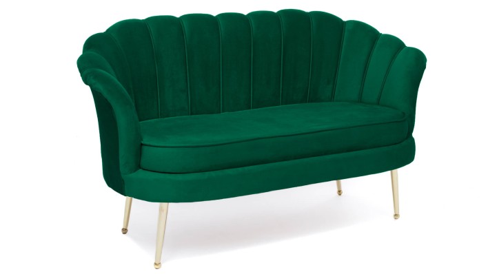 sofa muszelka zielona