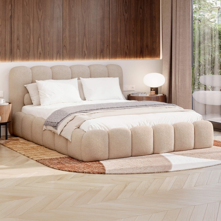 Łóżko tapicerowane z pojemnikiem SFG0200P | 180x200 | Boucle | Quelle 5 - 5