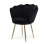 Krzesło SHELL DC-6099 | czarny welur | złota noga | OUTLET-3
