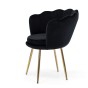 Krzesło SHELL DC-6099 | czarny welur | złota noga | OUTLET-4