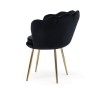 Krzesło SHELL DC-6099 | czarny welur | złota noga | OUTLET-5