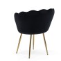 Krzesło SHELL DC-6099 | czarny welur | złota noga | OUTLET-6