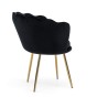 Krzesło SHELL DC-6099 | czarny welur | złota noga | OUTLET-9