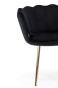 Krzesło SHELL DC-6099 | czarny welur | złota noga | OUTLET-12