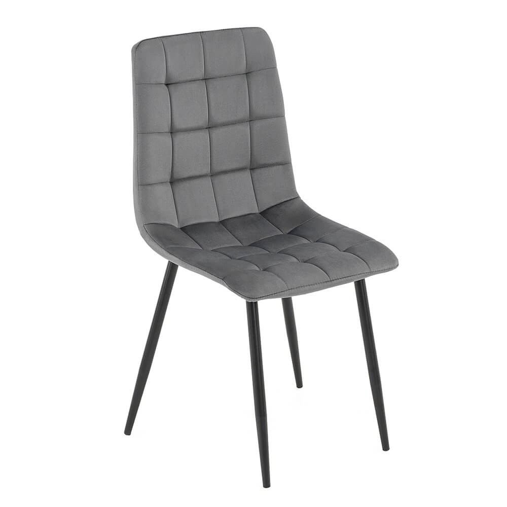 Krzesło tapicerowane DC-6403 | welur | szary #21 | OUTLET