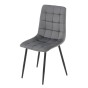 Krzesło tapicerowane DC-6403 | welur | szary #21 | OUTLET-4