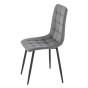 Krzesło tapicerowane DC-6403 | welur | szary #21 | OUTLET-5