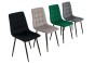 Krzesło tapicerowane DC-6403 | welur | szary #21 | OUTLET-15