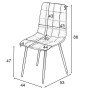 Krzesło tapicerowane DC-6403 | welur | szary #21 | OUTLET-16