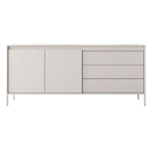 Komoda ryflowana SENSO 187 2D3S (C) | Beżowy | OUTLET
