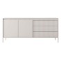 Komoda ryflowana SENSO 187 2D3S (C) | Beżowy | OUTLET-1