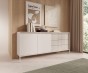 Komoda ryflowana SENSO 187 2D3S (C) | Beżowy | OUTLET-2