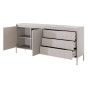 Komoda ryflowana SENSO 187 2D3S (C) | Beżowy | OUTLET-5