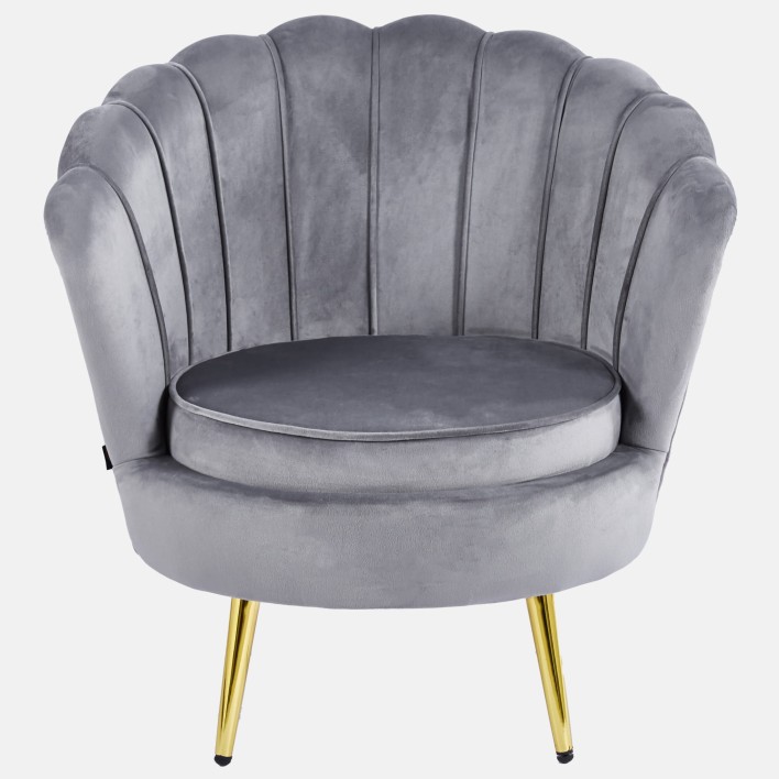 fotel glamour szary