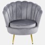 Fotel muszelka ELIF | Welur | Szary #19 | OUTLET-3
