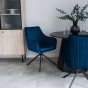 Krzesło obrotowe ALEX granatowy welur | OUTLET-2