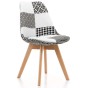 Nowoczesne krzesło ART134C patchwork | biało-czarny | OUTLET-1