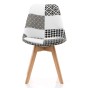 Nowoczesne krzesło ART134C patchwork | biało-czarny | OUTLET-2
