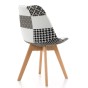 Nowoczesne krzesło ART134C patchwork | biało-czarny | OUTLET-6