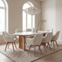 Krzesło obrotowe FREJA 3 RAVEN Beż #22 noga drewniana-17
