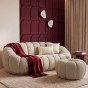 Fotel 2 osobowy z podnóżkiem CX2032 Pumpkin | Bouclé | Ciemny Beż #5 | OUTLET-2