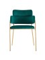 Krzesło Glamour C-891 zieleń, złote nogi | OUTLET-3