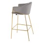 Hoker Glamour BC-12 szary welur, przeszycia, złote nogi | OUTLET-5