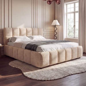 Łóżko tapicerowane z pojemnikiem 4583G | 180x200 | Boucle | Beż #8