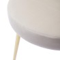 Krzesło muszelka beżowe DC-6092 czarne nogi, welur | OUTLET-7