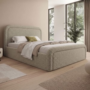 Łóżko tapicerowane z pojemnikiem SFG0154P | 140x200 | Boucle | Quelle 6 | SZYBKA WYSYŁKA