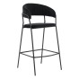 Hoker czarny MARLO BC-01 welur, czarne nogi | OUTLET-1